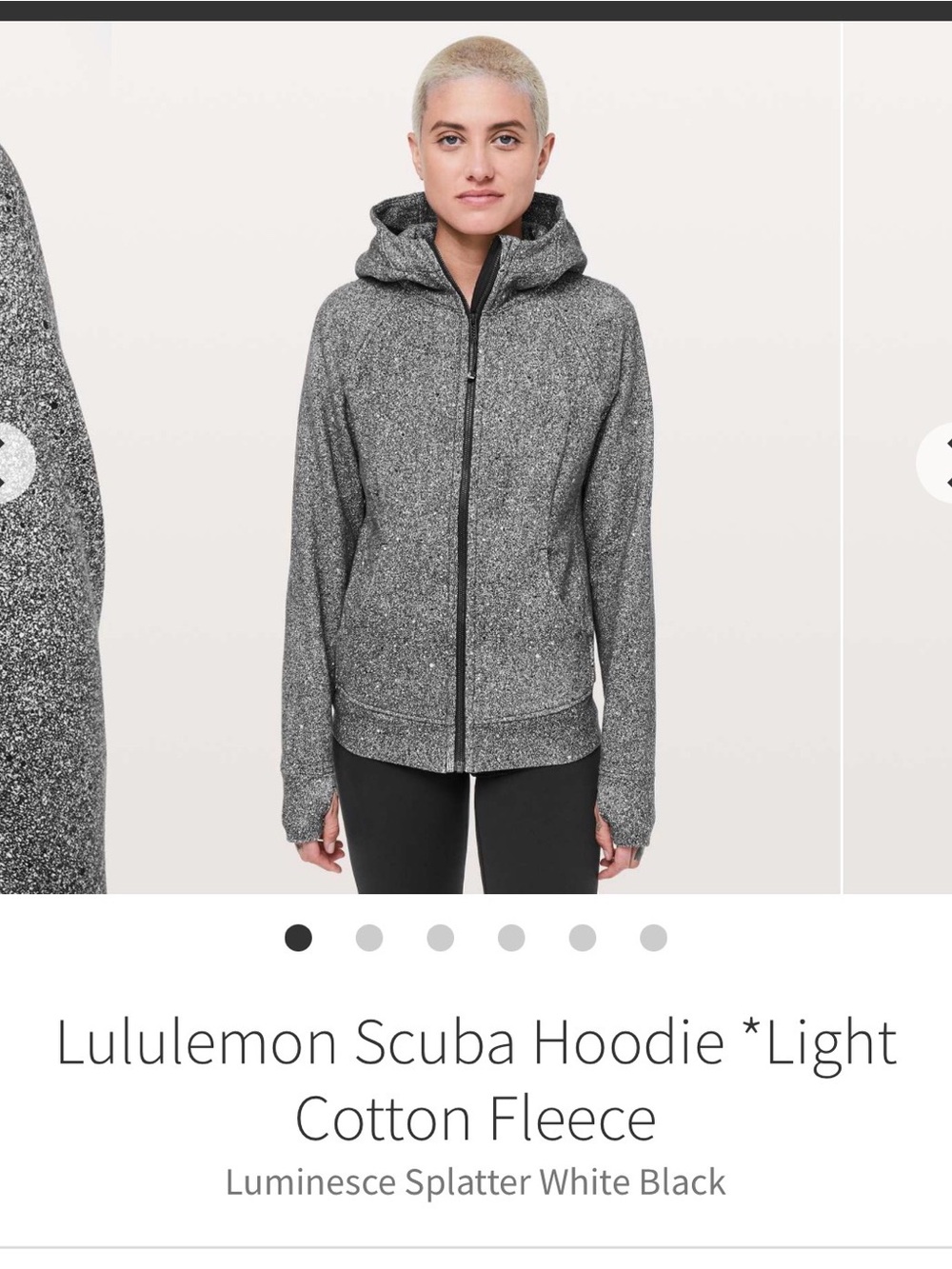lululemon athletica Scuba Hoodie in Speckled Gray Black